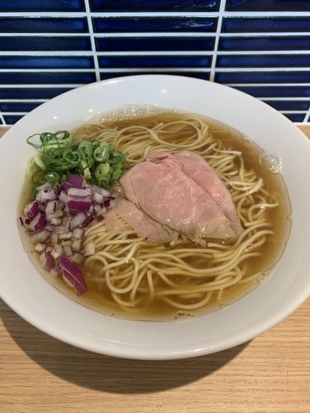 「鯵煮干しラーメン850円 牡蠣の和え玉400円」@La Maison du Ramen ビスクの写真