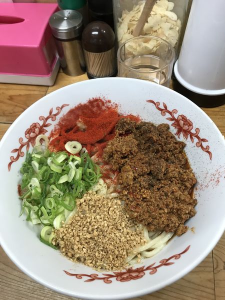 「汁無し坦々麺(並)辛しびれ増」@自家製麺 てんかの写真