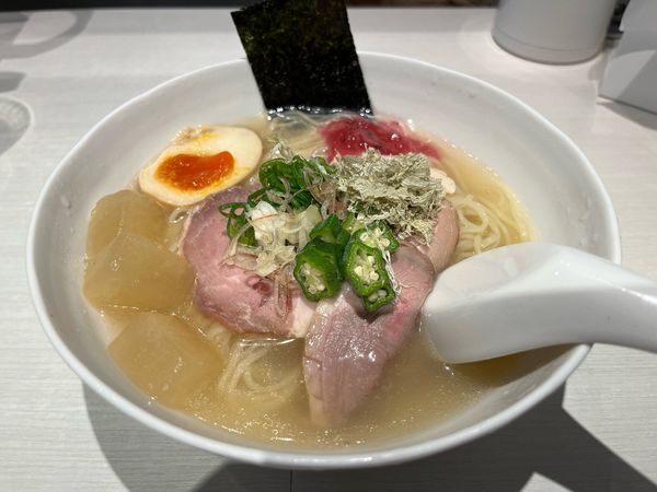 「鴨×鶏×貝　冷やし塩ラーメン」@淡麗拉麺 己巳の写真