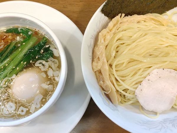 「塩つけ麺＋味玉」@らーめん曳舟の写真
