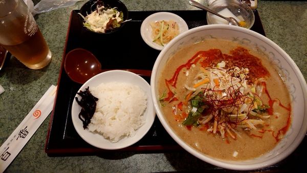 「冷やし担々麺ランチセット900円」@百番 戸越本店の写真