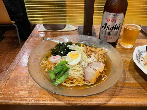 「龍王の冷やしラーメン（ゆず胡椒風味）¥600」@龍王 本店の写真