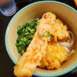 冷やしとり天ちくわ天ぶっかけ