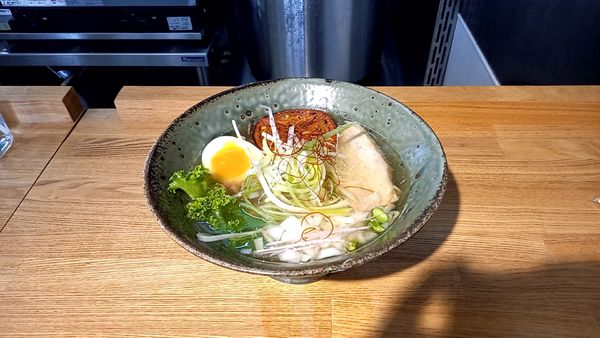 「ラーメン牛骨琥珀・太麺」@麺屋 ハレの日の写真