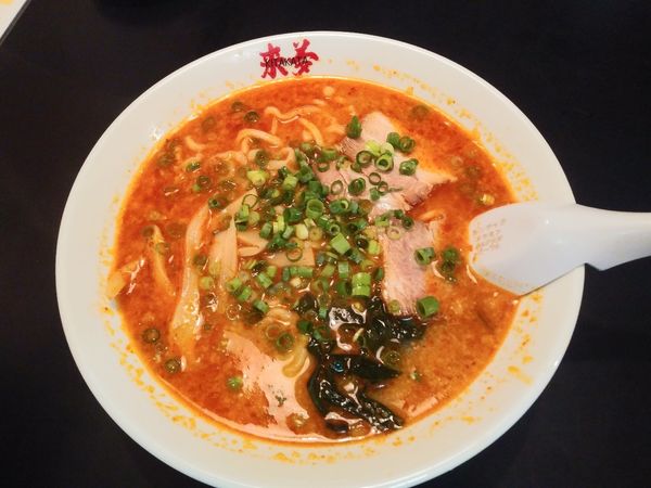 「じゃんじゃん辛味噌ラーメン　840円」@喜多方ラーメン 来夢 会津若松門田店の写真