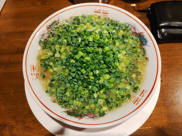 「豚骨ラーメン（かため）+のり+替玉２回  キクラゲ抜き」@ラーメン池田の写真