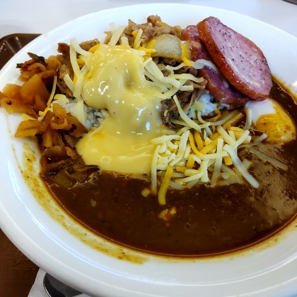 「デラックスカレー（￥990）」@すき家 大田南六郷店の写真