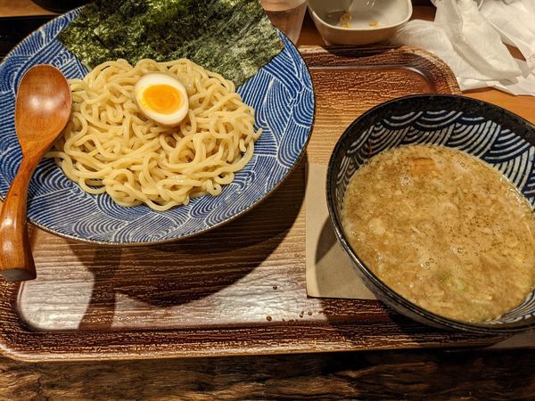 「魚介豚骨つけ麺980円　麺200㌘」@麺匠 竹虎の写真