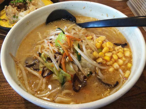 「塩タンメン　＋【限定】ランチ鉄板玉子チャーハン」@めん処-soy屋！の写真