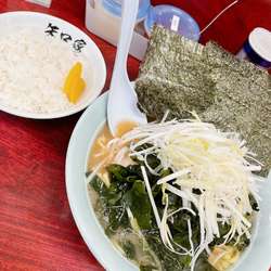 矢口家ラーメン大盛りワカメライス