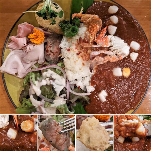 「フィッシャーマンアイランドカレーセット　1480円」@デリ＆バー ONE LOVEの写真