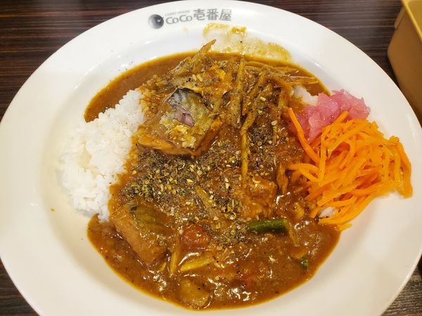 「SABAとごぼうのスパイスカレー+3辛」@カレーハウスCoCo壱番屋 南区吉野町店の写真