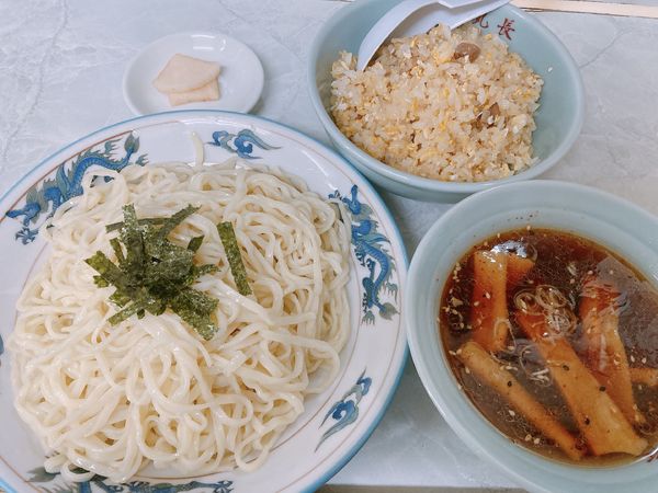 「半チャンつけ麺」@丸長 宮原店の写真