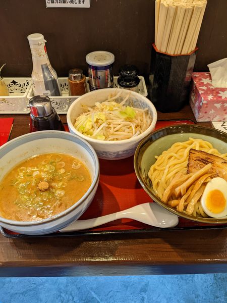 「もりそば（小盛）＋もやし」@優勝軒 入間店の写真