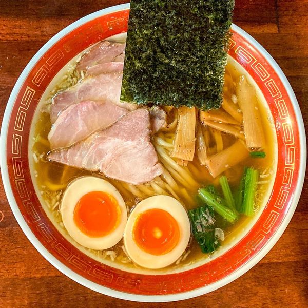 「特しょうゆ（平打）¥850 ネギチャーシューごはん ¥250」@麺処 懐やの写真