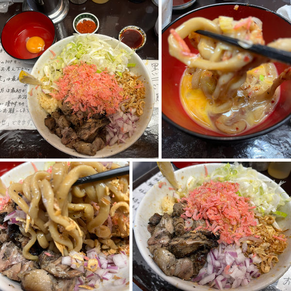 「冷やし海老汁なし950円生卵50円ニンニクショウガ火の粉別皿」@自家製麺 まさき（非乳化） 2号店の写真