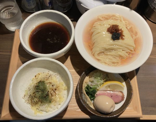 「醤油つけ蕎麦+浅利リゾット」@鴨出汁中華蕎麦 麺屋yoshikiの写真