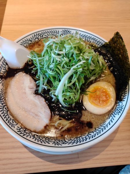 「ドッカンねぎ醤油豚骨　黒」@丸源ラーメン 大泉学園店の写真