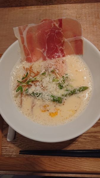 「カルボナーラ」@伊太そば 豚骨イタリアンラーメンの写真