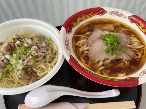 「鶏醤油ラーメン+和え玉(塩)」@麺処 青野 ちちぶ道の駅店の写真