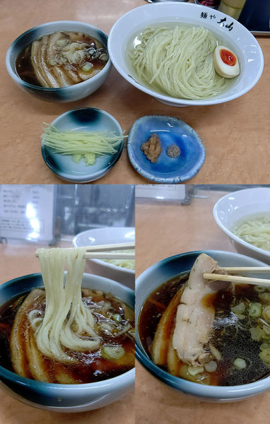 「『昆布水つけ麺 中盛+生姜(¥950+120)』」@青竹手打ちラーメン 麺や大山の写真