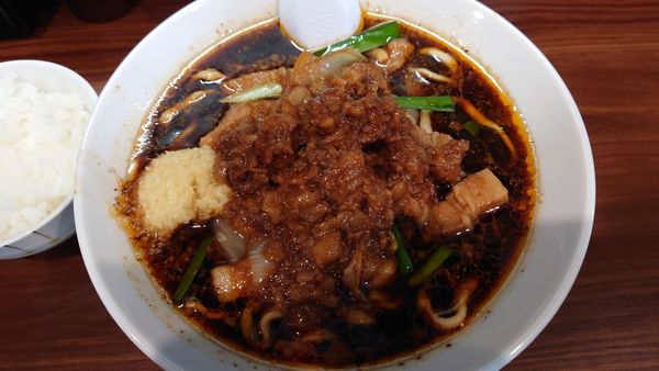 「スタ満ソバ＋半ライス」@元祖スタミナ満点らーめん すず鬼 熊谷うえちゃん店の写真