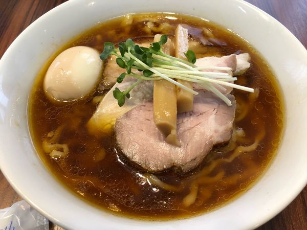 「中華そば750円+大盛100円+味玉100円」@中華そば 陽なたの写真