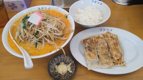 「辛いタンメン ギョウザセット¥1220-」@極濃湯麺 フタツメ 小山店の写真