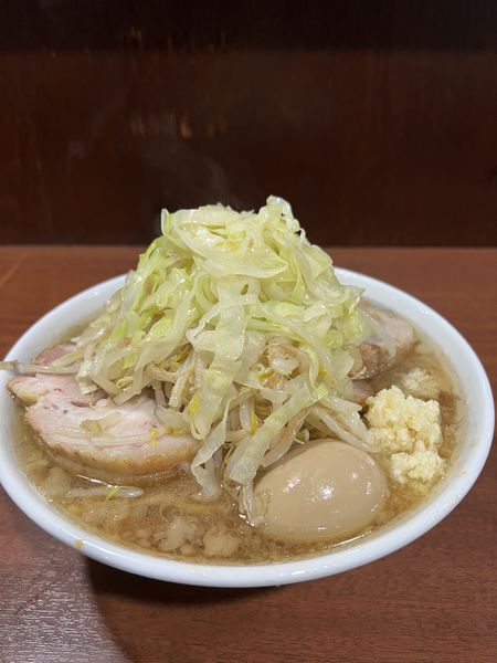 「ラーメン豚増し＋味玉」@D麺の写真
