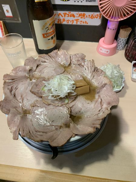 「超煮干しらーめん　肉増し大盛りネギ」@煮干しらぁめん 猫トラ亭の写真