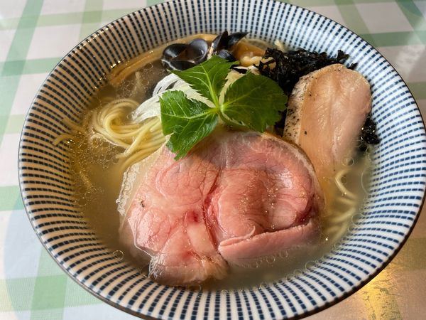 「【本日の魚介そば】蜆×富士サーモン930円」@旬菜麺屋 雅流の写真