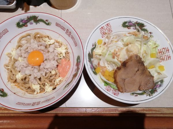 「まぜそば」@DEBU SOBA REPUBLIC 北部市場店の写真