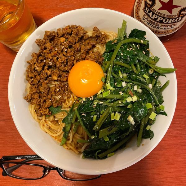 「汁なし担々麺（本土担担面）」@香福味坊の写真