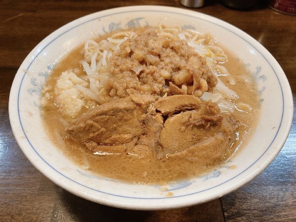 「ミニらーめん(ニンニクほんの少し、アブラ、コイメ) 800円」@らーめん梵's 埼大前本店の写真