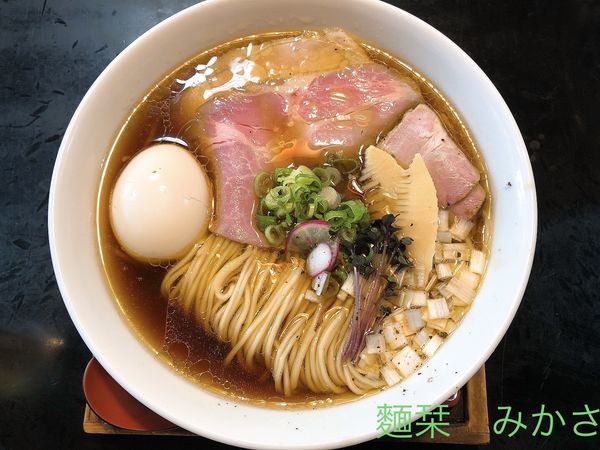 「大吟醸醤油（890円） 、味玉（CP）」@麺栞 みかさの写真