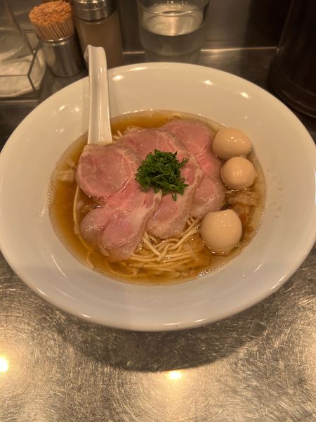 「黒毛和牛脂の塩蕎麦」@さんじの写真