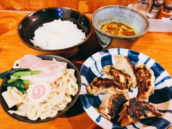「ラムつけ汁餃子定食 麺あり」@口樂の写真