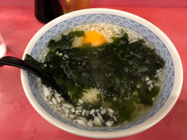 「月見ワカメタンメン」@ラオシャンの写真