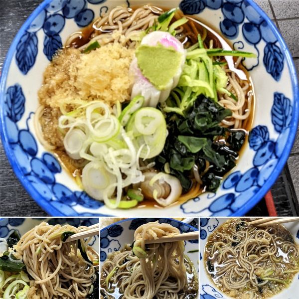「冷やしたぬきそば(Aセット)　900円」@そば 能登屋 本店の写真
