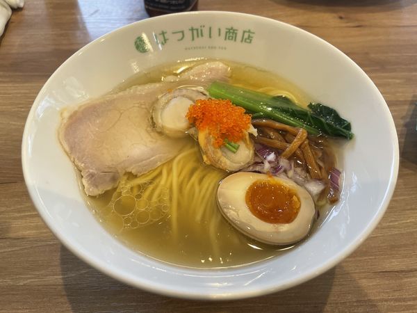「【限定】帆立と鯛出汁の塩そば」@はつがい商店の写真