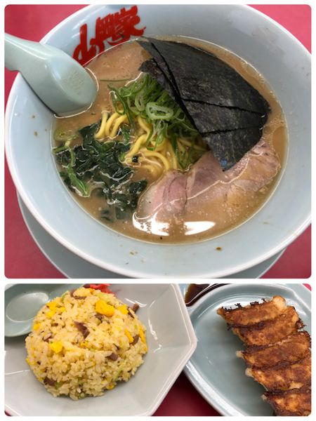 「醤油ラーメン濃いめ＆チャーハン餃子」@ラーメン山岡家 八千代店の写真