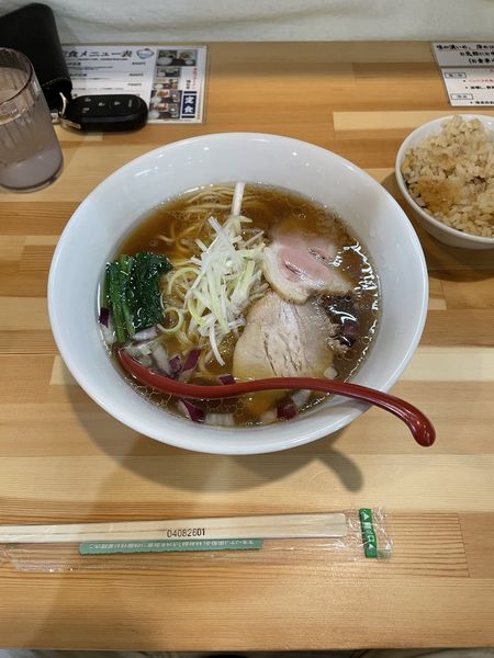「貝出汁ラーメン  貝飯」@貝出汁ラーメン 緑彩亭の写真