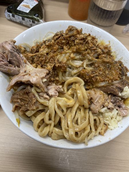 「インド汁なし 1150」@ラーメン荘 歴史を刻め 世田谷店の写真