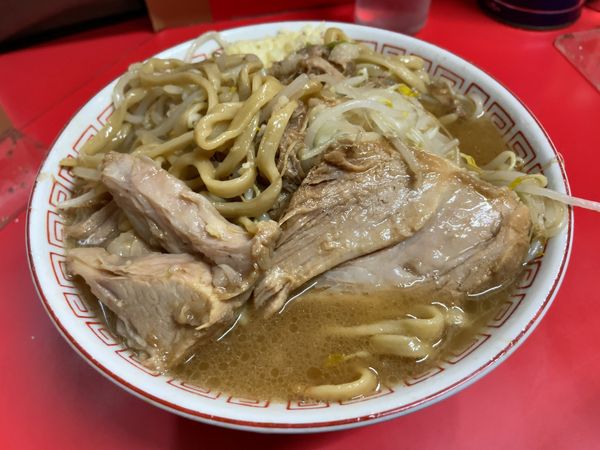 「小ラーメン　半分　ニンニクアブラ」@ラーメン二郎 松戸駅前店の写真