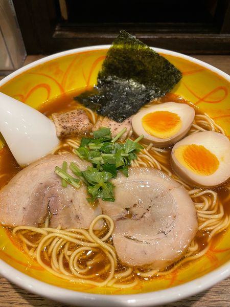 「三年熟成醤油三種入ラーメン」@いちばんやの写真