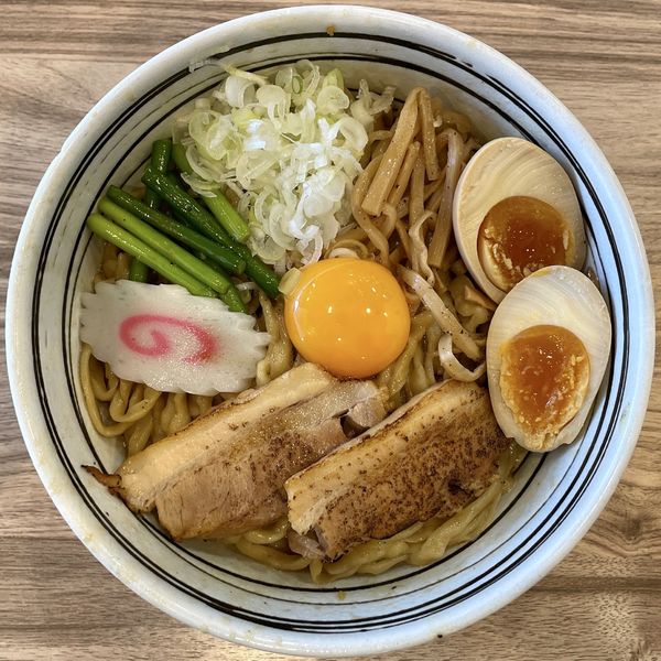 「特製大蒜油そば大盛＋追い飯生卵セット」@くじら食堂 nonowa東小金井店の写真