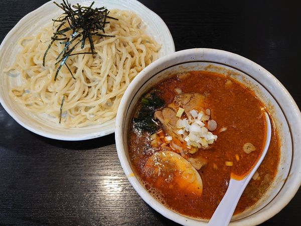 「坦々つけ麺(小盛、800円)」@桃天花の写真