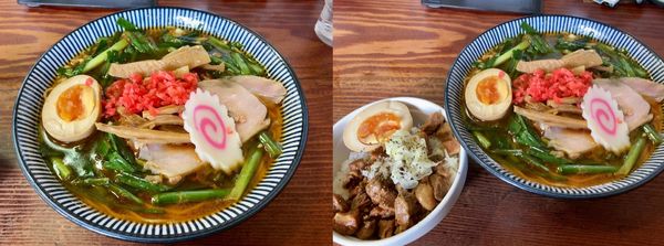 「辛ニラそば 900円 ＋ 魯肉飯 250円」@良温(Ra-on)の写真