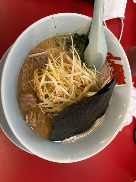 「醤油ネギラーメン810円」@ラーメン山岡家 岡山奥田店の写真