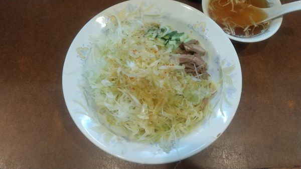 「冷やし葱そば1000円、スープ50円」@鶏舎の写真